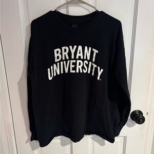 Bryant University black long sleeve tee